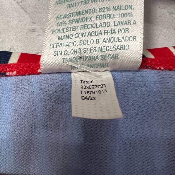 NEW Kona Sol Bikini Bottom Size S Striped Red Navy Blue Hipster TARGET NWT - Picture 9 of 9